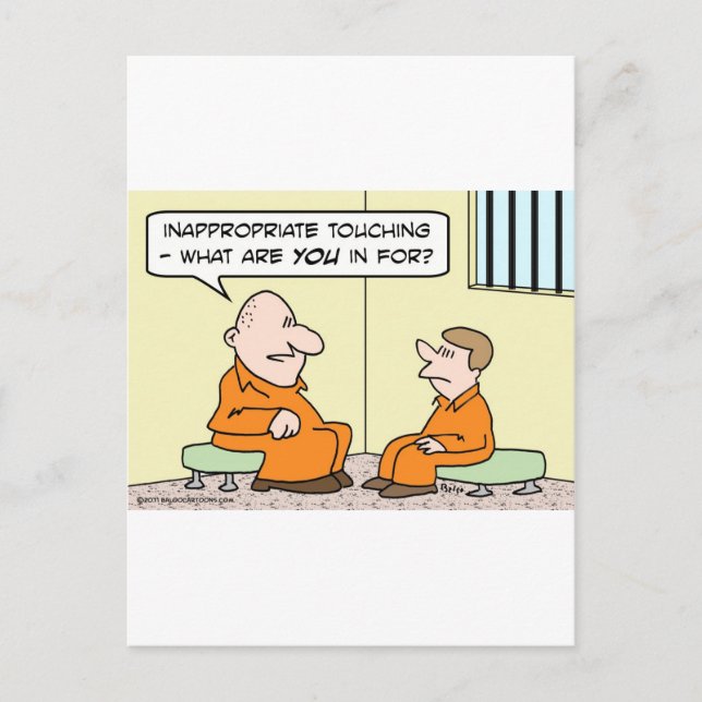 inappropriate touching prison postcard (Front)