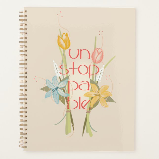 Inarrêtable Tulip Floral Planner (Devant)