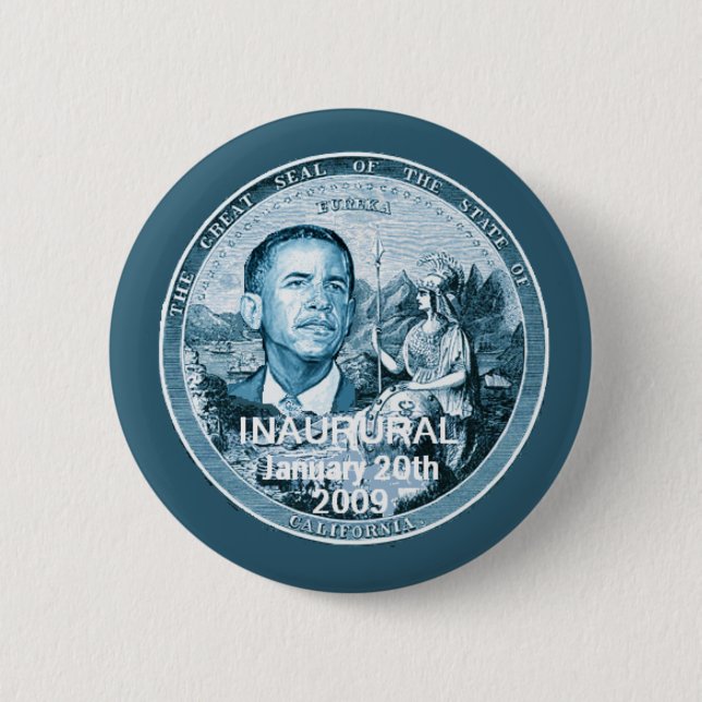 Inaugural CALIFORNIA Button (Front)