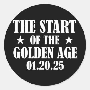 Inauguration 2025 President Trump Golden Age Classic Round Sticker