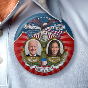 Inauguration Biden Harris Collectable Joe Kamala 3 Inch Round Button