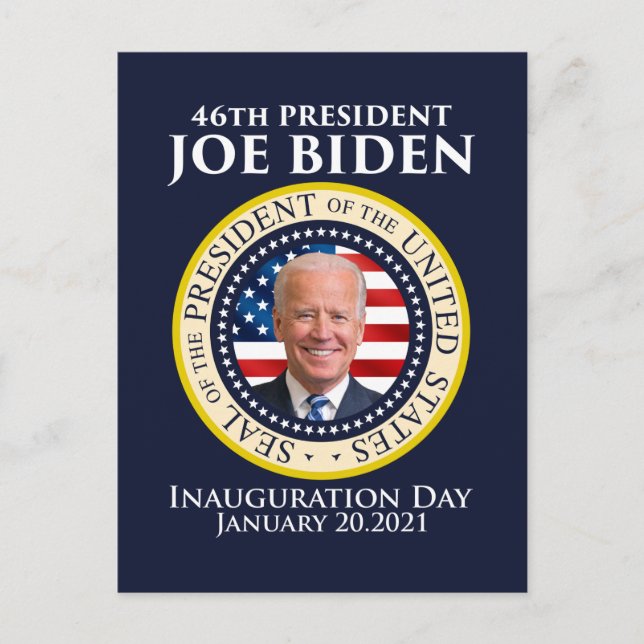 Inauguration day 2021 president Biden Postcard (Front)