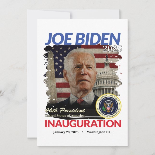 Inauguration Day 2025 Joe Biden Viewing Party Invitation (Front)