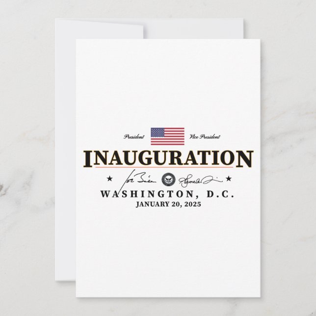Inauguration Day 2025 Joe Biden Watch Party Invitation (Front)