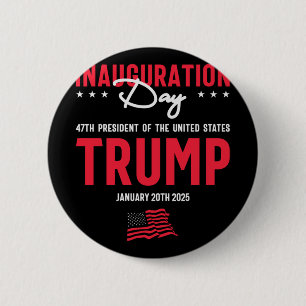 Inauguration Day Trump American Flag 1 2 Inch Round Button