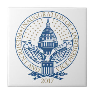 Inauguration Donald Trump Mike Pence 2017 Logo USA Tile