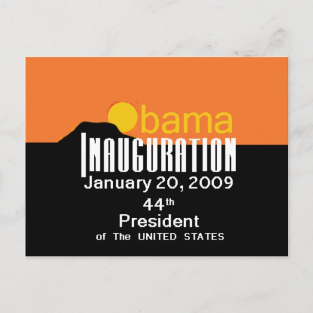 INAUGURATION Postcard (Front)