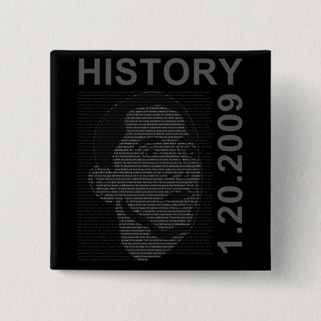 inauguration speech with embeded image 2 inch square button (Front)