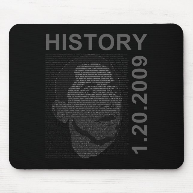 inauguration speech with embeded image mouse pad (Front)