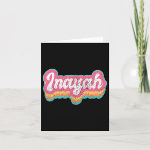 Inayah First Name Girl Vintage 70s 80s Personalize Card