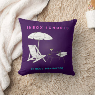 Inbox Ignored, Stress Minimized Throw Pillow