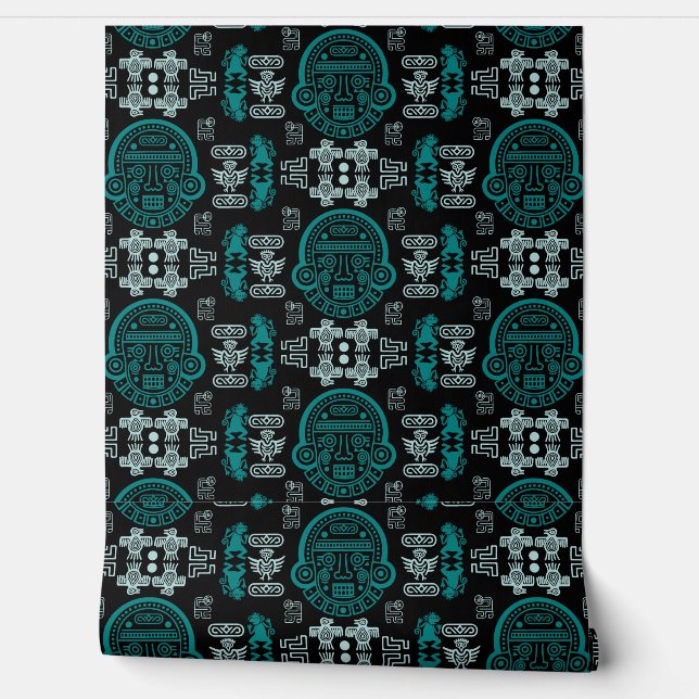 inca Aztec Home Decor Wallpaper (Unrolling)