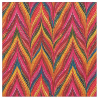 Inca Feather Chevron Fabric