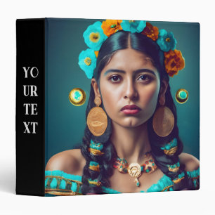 Inca girl in traditional dress binder