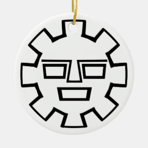 Inca God  Ceramic Ornament