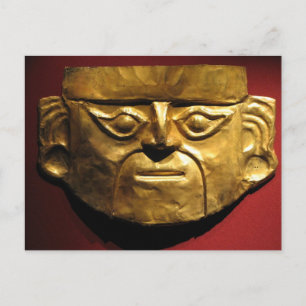 Inca gold mask, Lima, Peru Postcard
