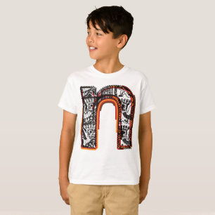 Inca Letter N Artistic Lettering T-Shirt