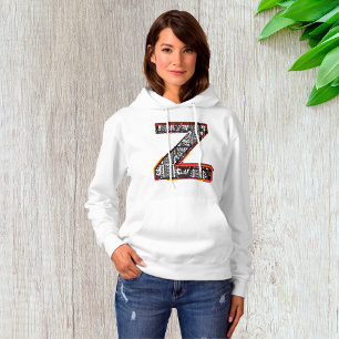 Inca Letter Z Artistic Font Hoodie