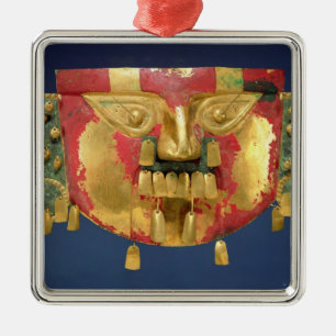 Inca mask metal ornament
