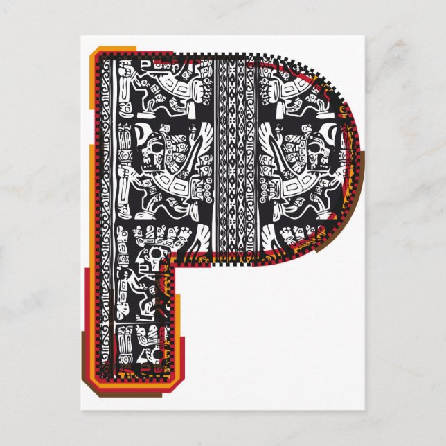 Inca`s font, Letter P Postcard (Front)
