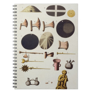 Inca tools and artefacts, Peru, from 'Le Costume A Notebook
