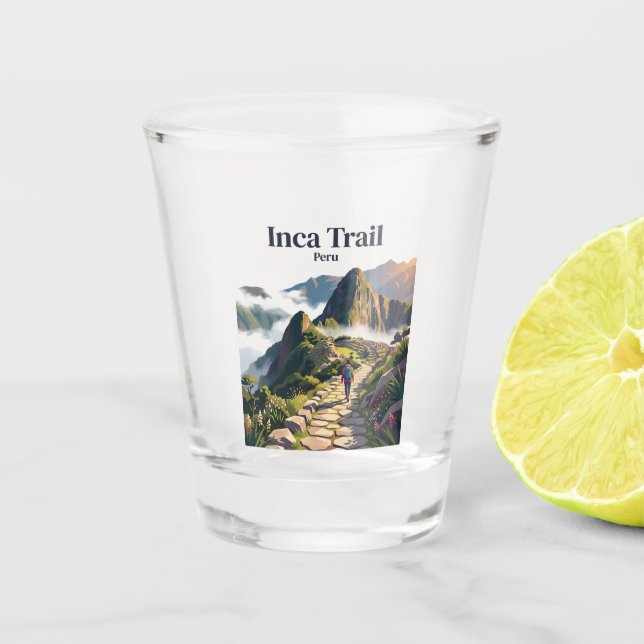 Inca Trail Peru Shot Glass (Front)