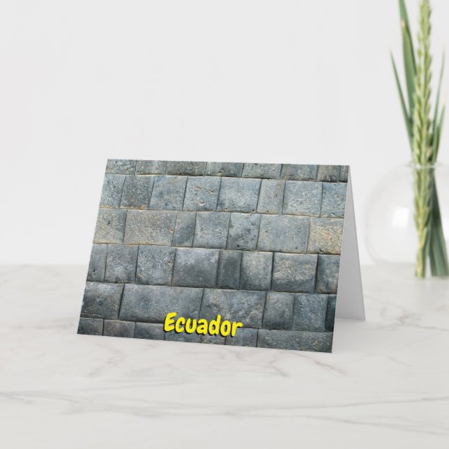 Inca wall, Ecuador Card (Front)