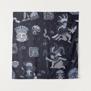 Incan Culture: Seamless Graphic Pattern Tapestry