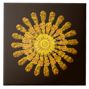 Incan sun god tile