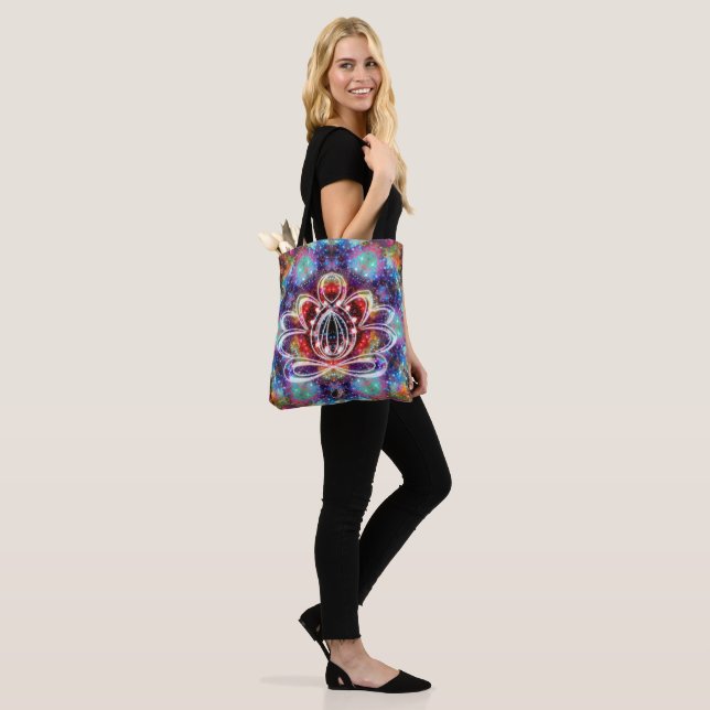 Incandescence Zen Lotus Tote Bag (On Model)