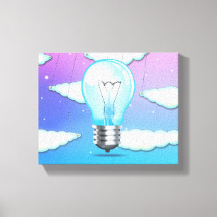 Incandescent light bulb canvas print