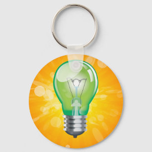 Incandescent light bulb keychain