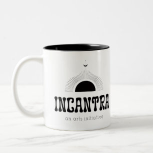 incantra primary logo (light-on-dark) Two-Tone coffee mug