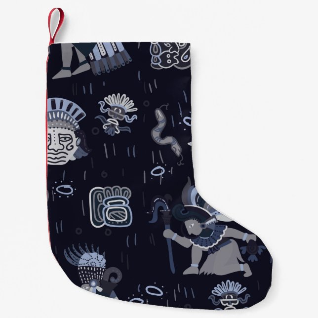 Incas pattern seamless design graphic small christmas stocking (Front)