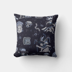 Incas pattern seamless design graphic throw pillow