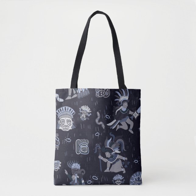 Incas pattern seamless design graphic tote bag (Front)