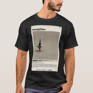 Inception Christopher Nolan, Minimalist Movie Pos T-Shirt