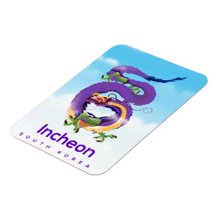 Incheon South Korea Dragon Magnet