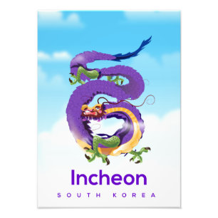 Incheon South Korea Dragon Photo Print