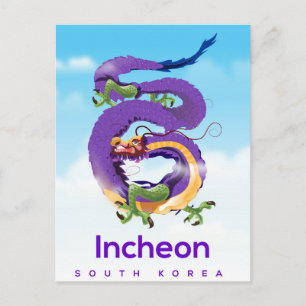 Incheon South Korea Dragon Postcard