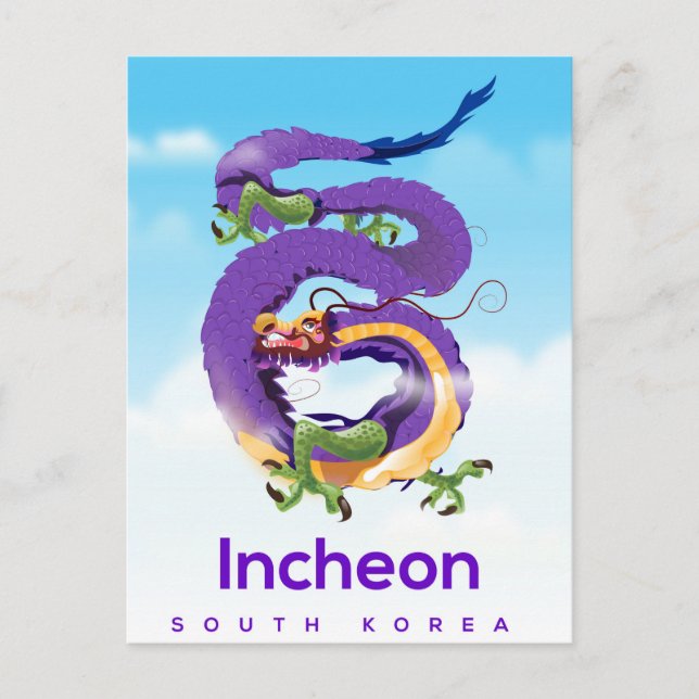 Incheon South Korea Dragon Postcard (Front)