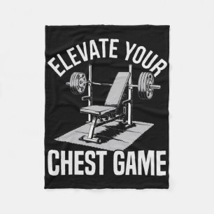 Incline Bench Press Bodybuilding Fitness Workout G Fleece Blanket