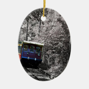 Incline Railway Ceramic Ornament