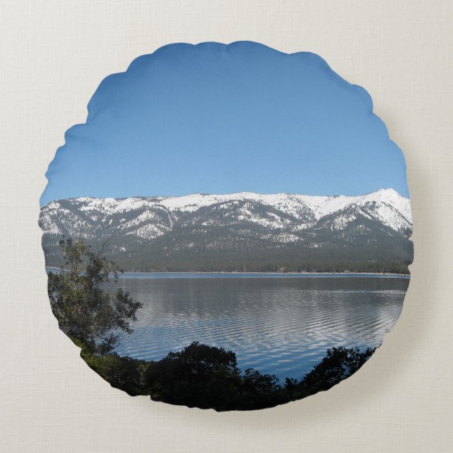 Incline Village, North Shore Lake Tahoe Round Pillow (Front)