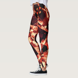 Inclined or stretched coral rectangles, darkest leggings