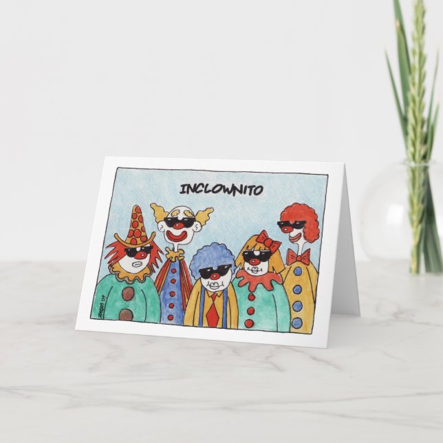Inclownito (Greeting Card) Card (Front)