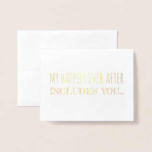 Includes You Funny Bridesmaid Proposal Foil Card