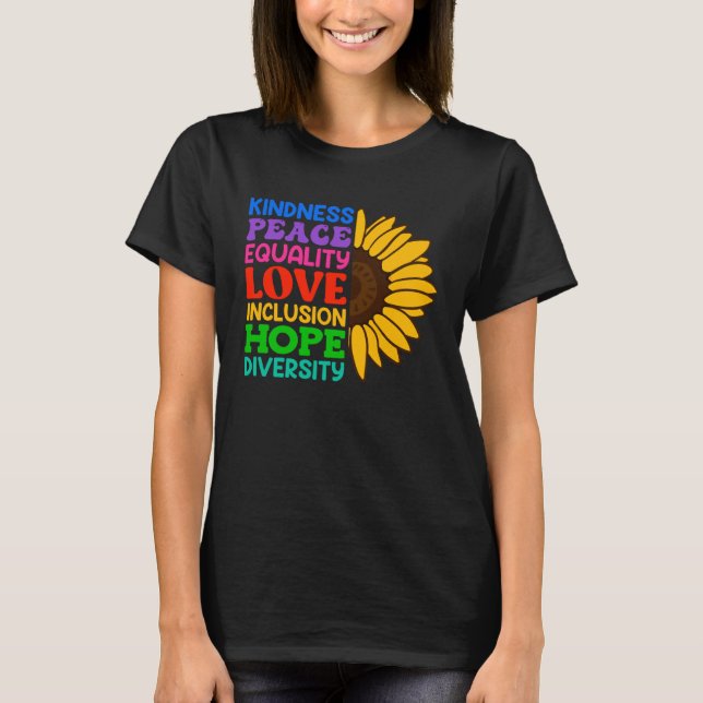 Inclusion Acceptance Kindness Solidarity Awareness T-Shirt (Front)