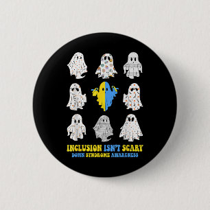 Inclusion Isnt Scary Down Syndrome Awareness Cute 2 Inch Round Button