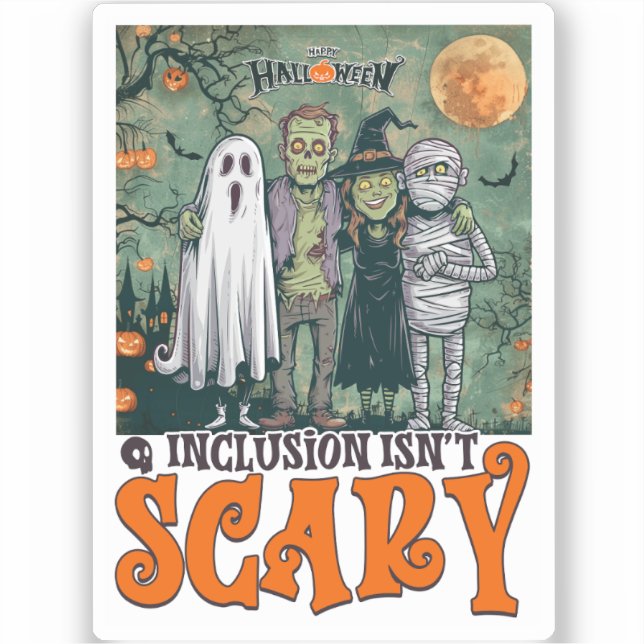 Inclusion Isn't Scary Halloween Horror Characters (Front)